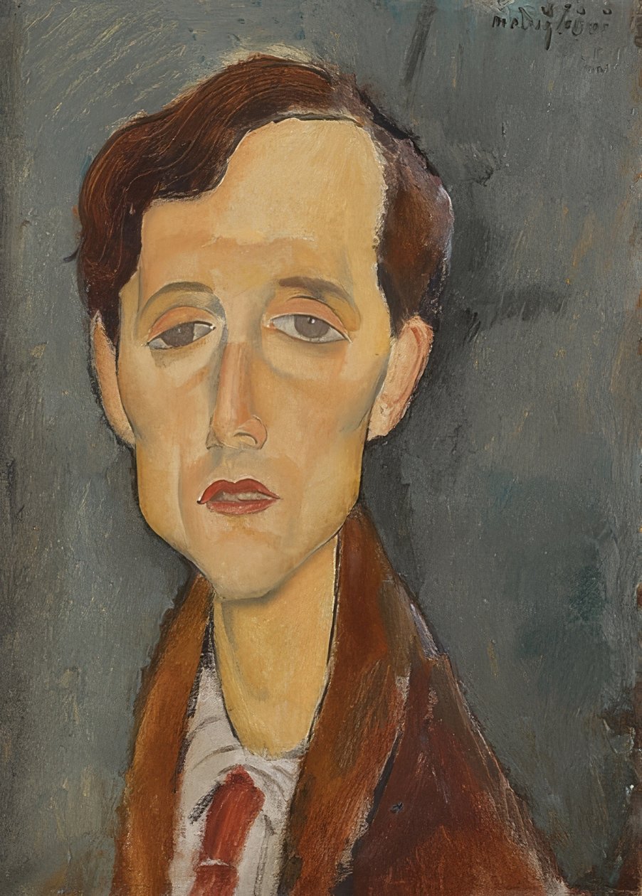 弗朗兹·海伦斯（1881-1972）的肖像。 1919年 作者 阿梅代奥·莫迪利亚尼