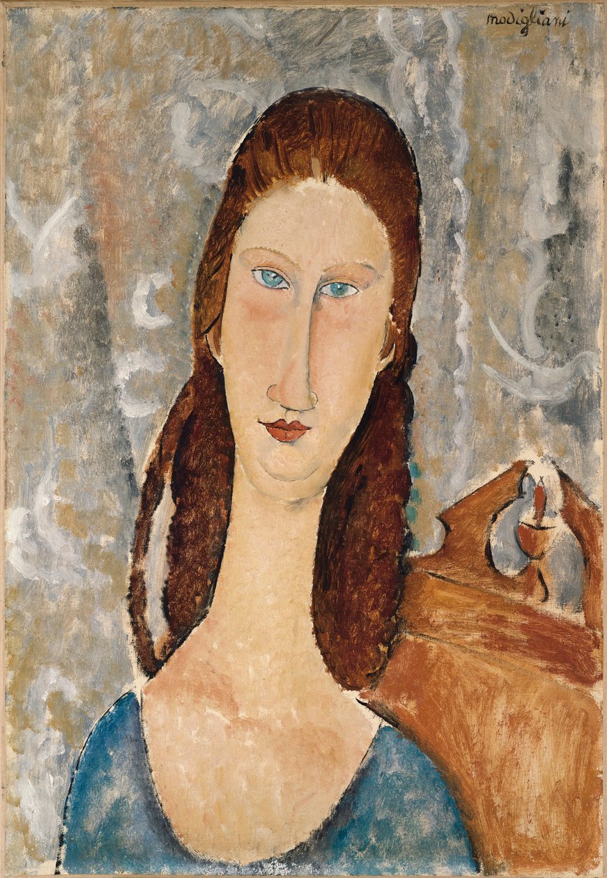Portrait de Jeanne Hebuterne (oil on canvas) 作者 阿梅代奥·莫迪利亚尼