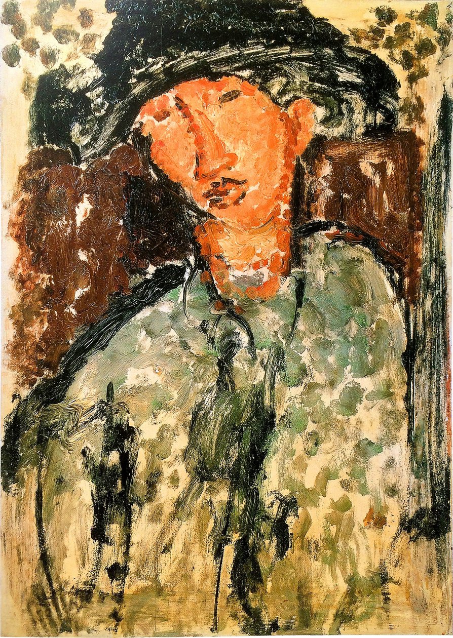 Chaïm Soutine的肖像，1893-1943。 作者 阿梅代奥·莫迪利亚尼