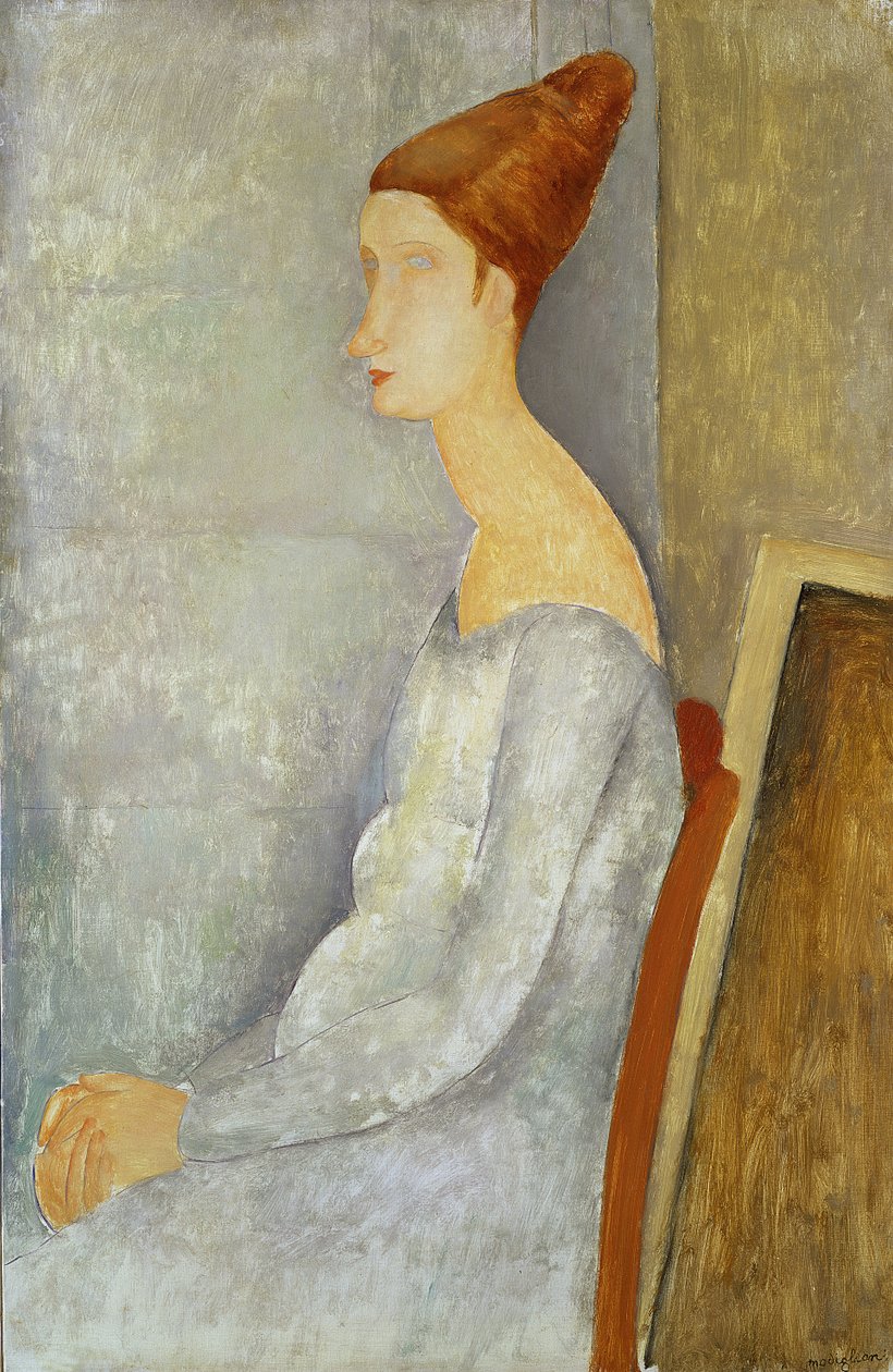 Jeanne Hebuterne的肖像，1918年 作者 阿梅代奥·莫迪利亚尼