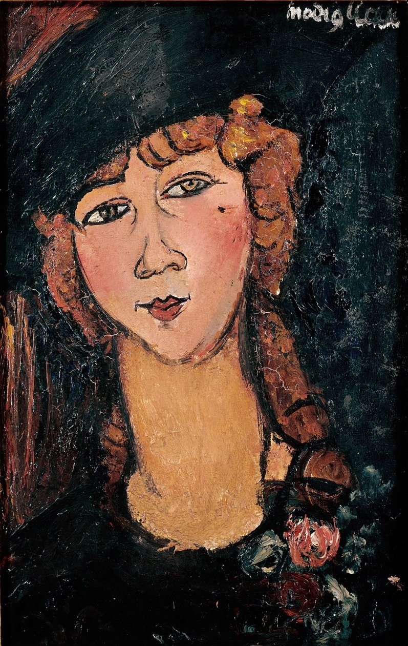 阿梅迪奥·莫迪利亚尼 (Amedeo Modigliani) (1884-1920) 1917 年创作的洛洛特肖像画。 0,35x0,55 m 巴黎，国立现代艺术博物馆 作者 阿梅代奥·莫迪利亚尼