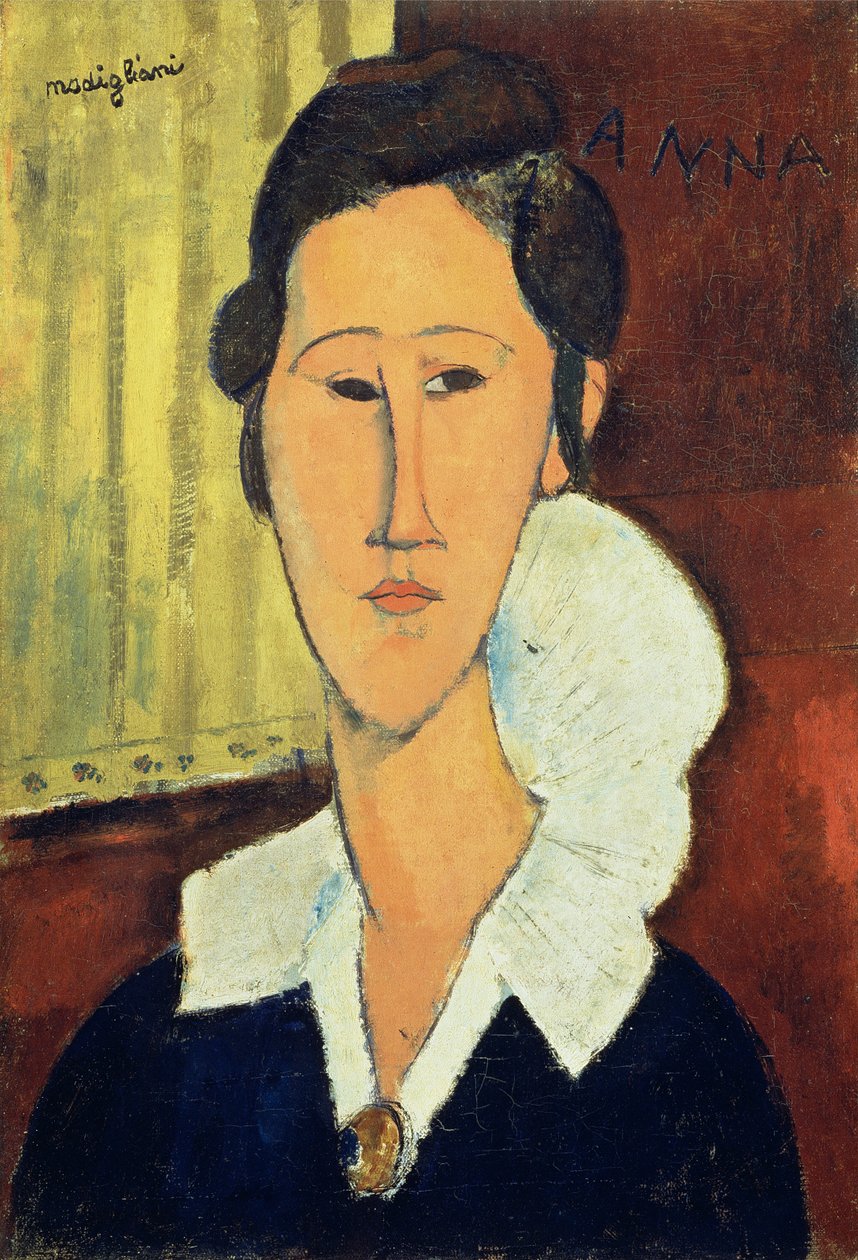 1917年，Hanka Zborowska夫人的肖像 作者 阿梅代奥·莫迪利亚尼