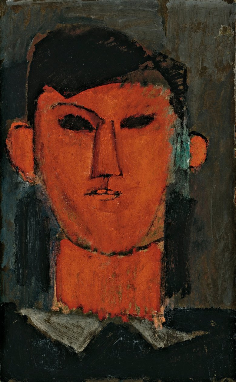 巴勃罗-毕加索的画像，约1915年。 作者 阿梅代奥·莫迪利亚尼