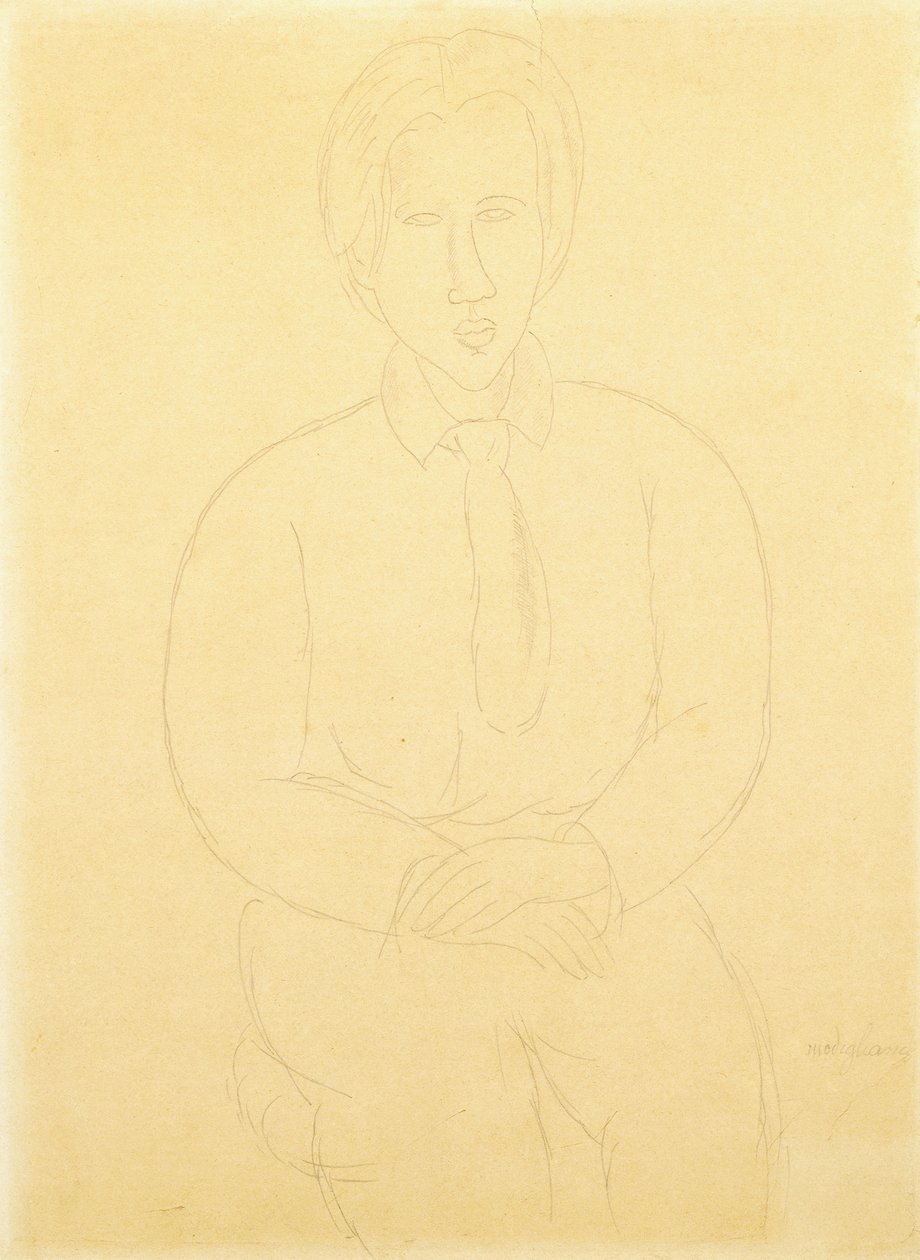 苏丁坐像，1917年 作者 阿梅代奥·莫迪利亚尼