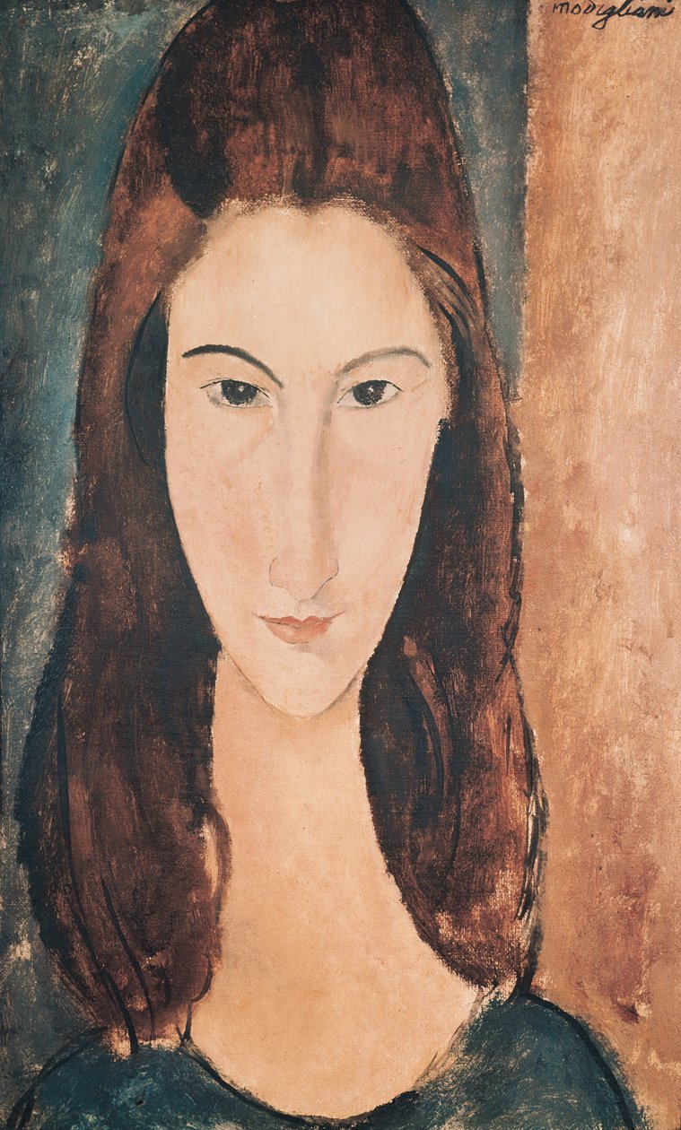 一个年轻女孩的肖像（布面油画） 作者 阿梅代奥·莫迪利亚尼