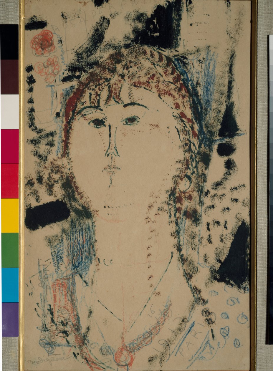 Rosa Porprina绘画作者：Amedeo Modigliani 作者 阿梅代奥·莫迪利亚尼