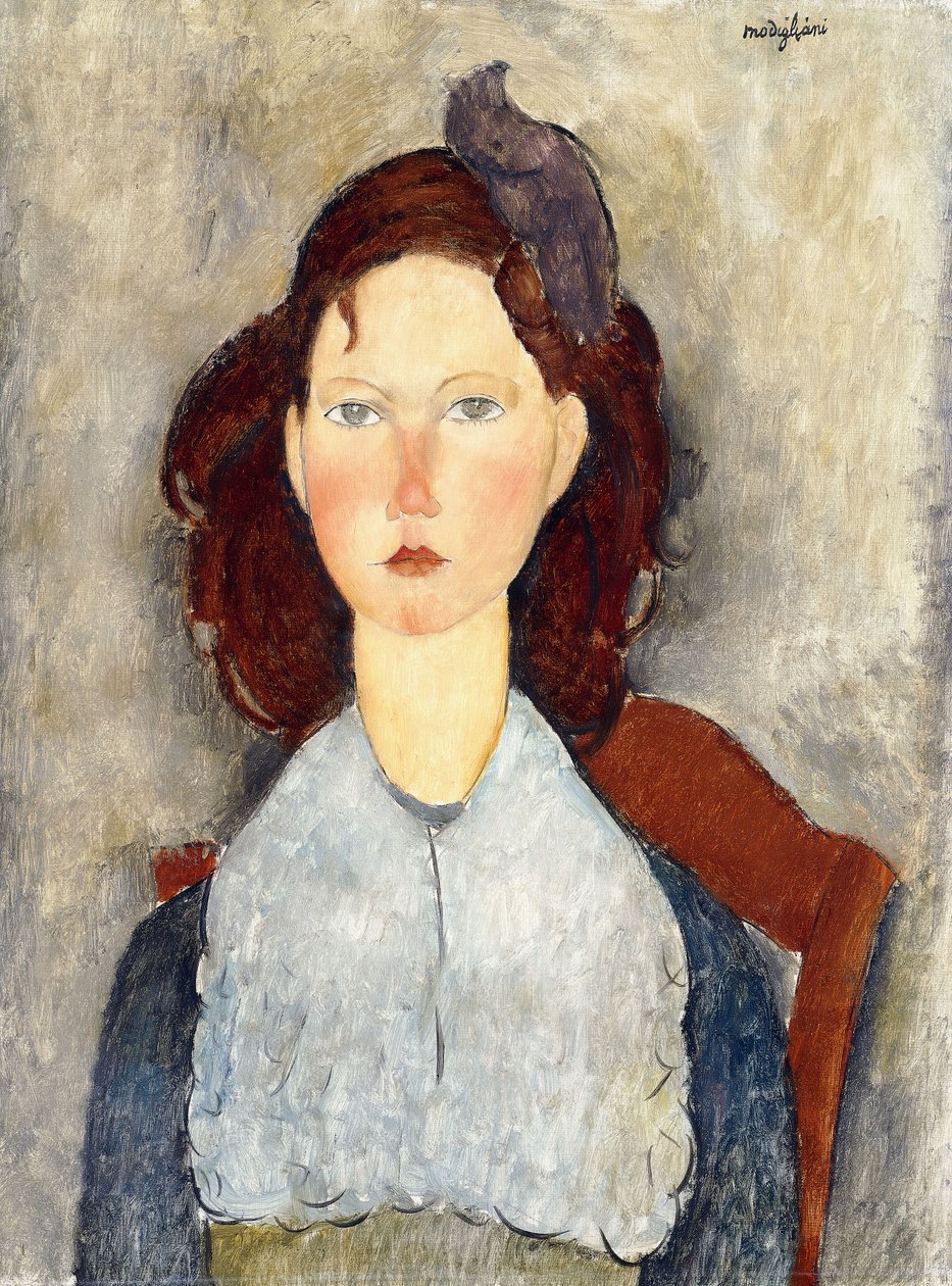 坐着的女孩，1918年 作者 阿梅代奥·莫迪利亚尼