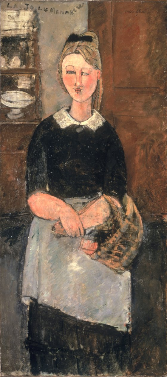 美丽的家庭主妇》1915年（布面油画）。 作者 阿梅代奥·莫迪利亚尼