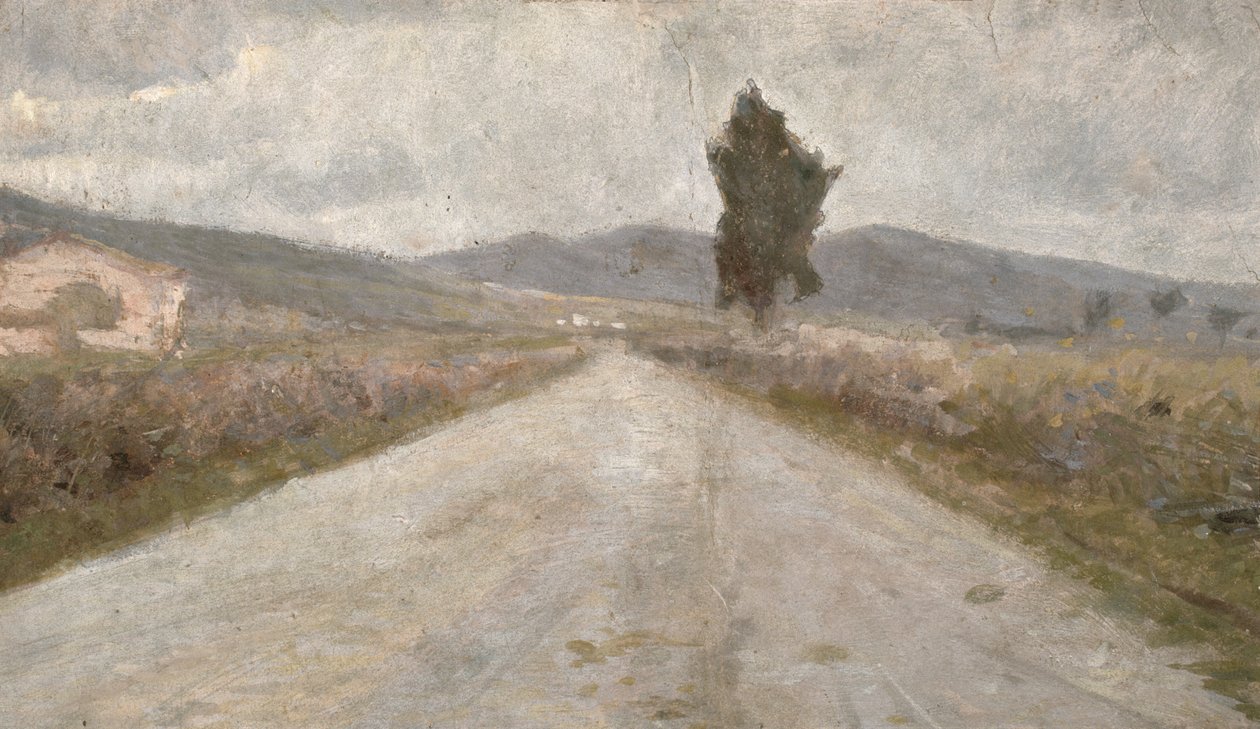 托斯卡纳路，约1899年 作者 阿梅代奥·莫迪利亚尼