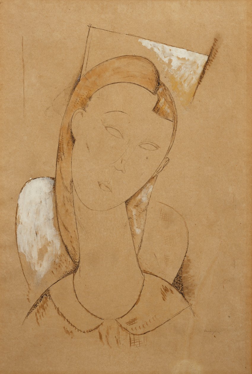 年轻女子少妇c。 1917  -  1918 作者 阿梅代奥·莫迪利亚尼