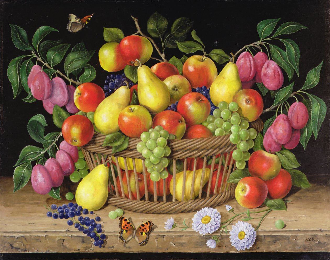 苹果，梨。葡萄和李子，1999 作者 阿米莉亚·克莱瑟（Amelia Kleiser）