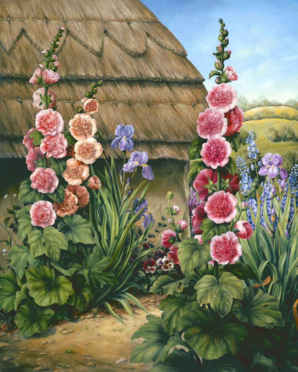 蜀葵小屋花园，1995 作者 阿米莉亚·克莱瑟（Amelia Kleiser）