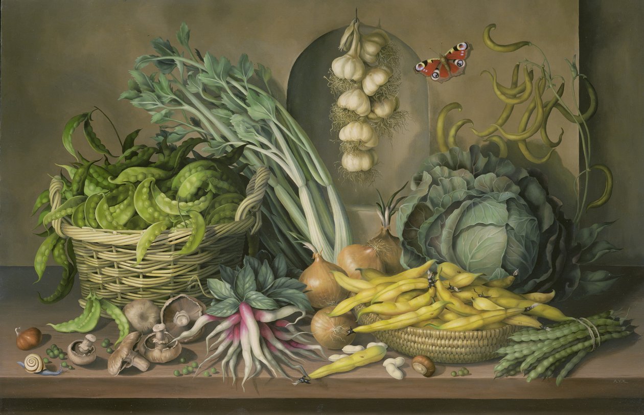 大蒜和萝卜和孔雀buttefly，1997 作者 阿米莉亚·克莱瑟（Amelia Kleiser）
