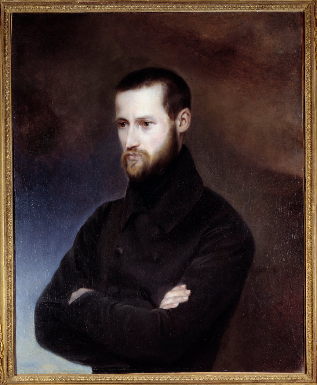 路易·奥古斯特·布朗基（Louis Auguste Blanqui，1805-1881）的肖像，政治家。 阿梅莉·苏珊·塞尔 (1814-1841) 的绘画 作者 艾米莉·苏珊娜·塞尔