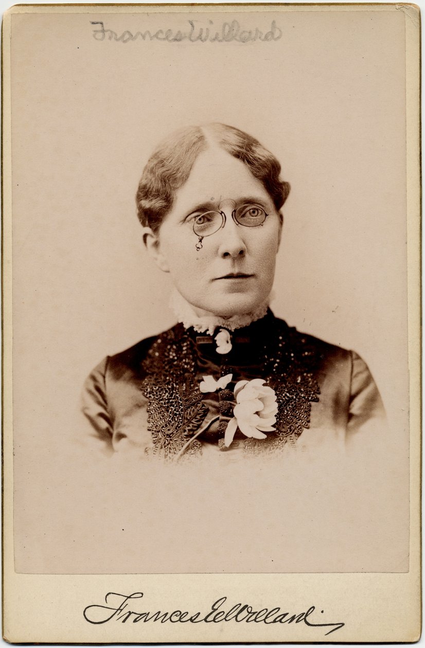 Frances Elizabeth Caroline Willard（1839-98），美国女性Suffragist，Temperance活动家和教育家（蛋白照片） 作者 美国摄影师