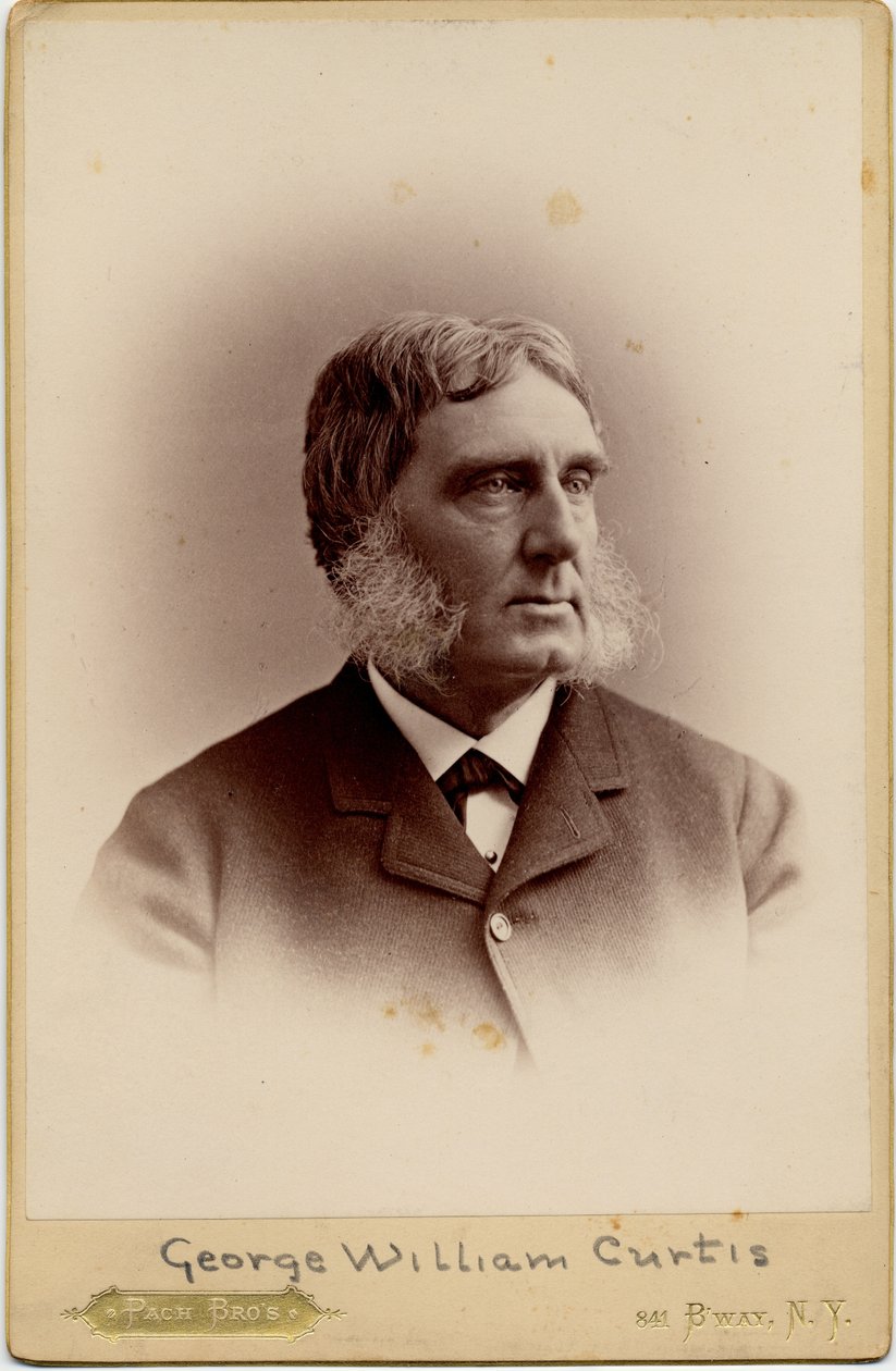 Goerge William Curtis（1824-92），美国作家;摄影：Pach Brothers，纽约（蛋白照片） 作者 美国摄影师