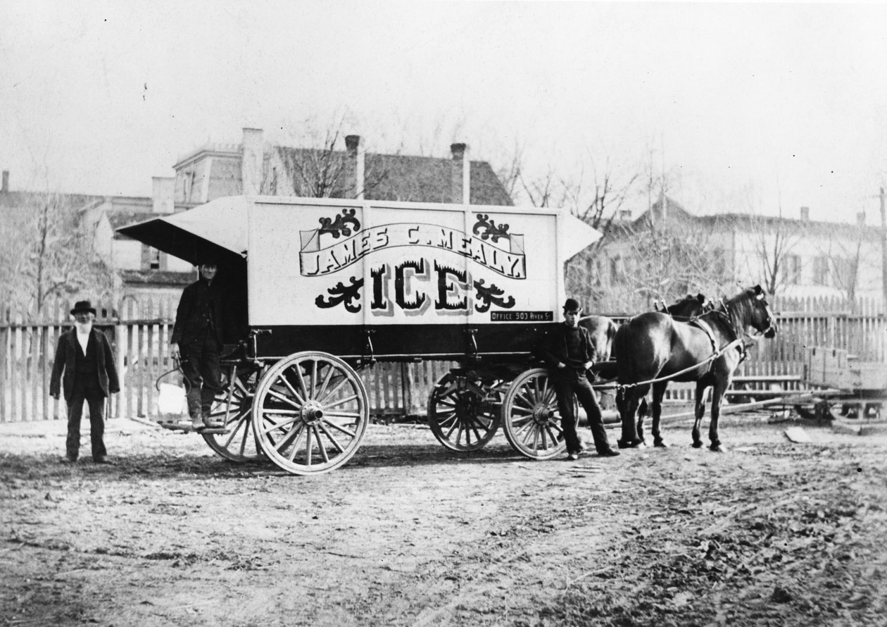 James C. Mealys Ice Truck，c。 19世纪90年代 作者 美国摄影师