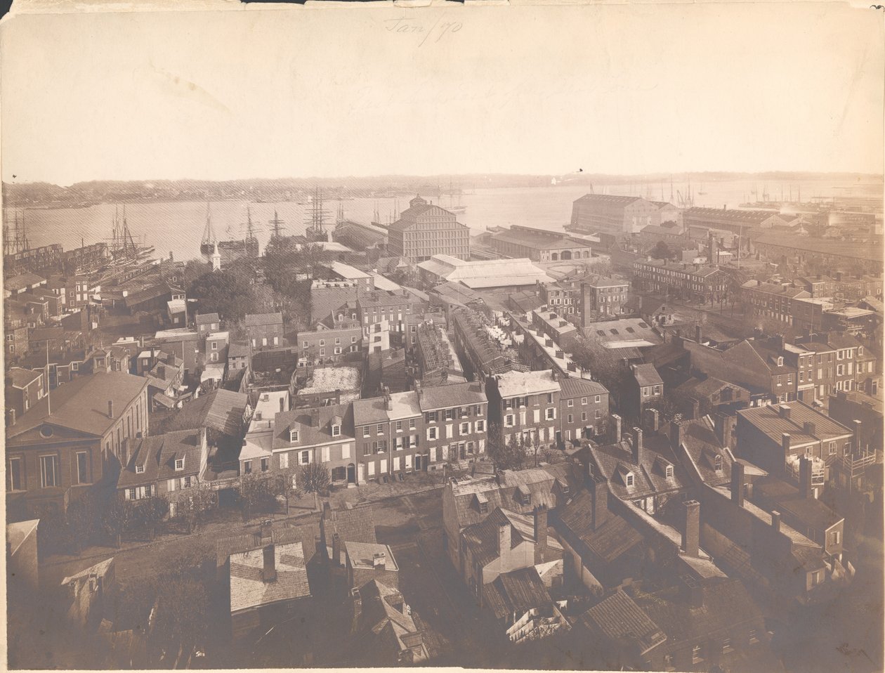 费城全景，东南视图，1870年1月（蛋白打印） 作者 美国摄影师