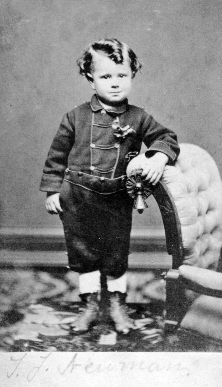 一个年轻男孩的画象，c.1860 作者 美国摄影师