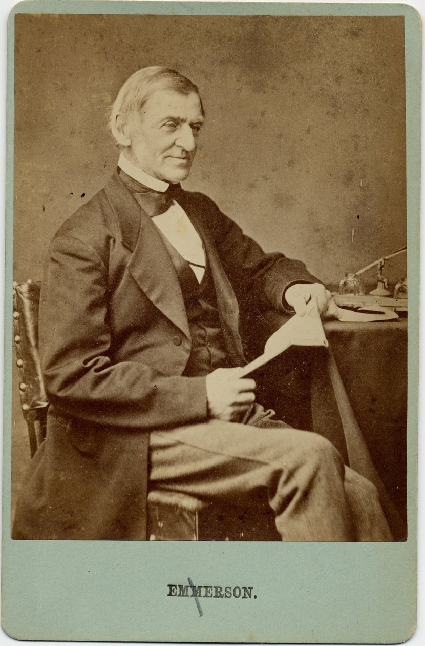 Ralph Waldo Emerson（1803-82），美国诗人，哲学家，散文家（蛋白照片） 作者 美国摄影师