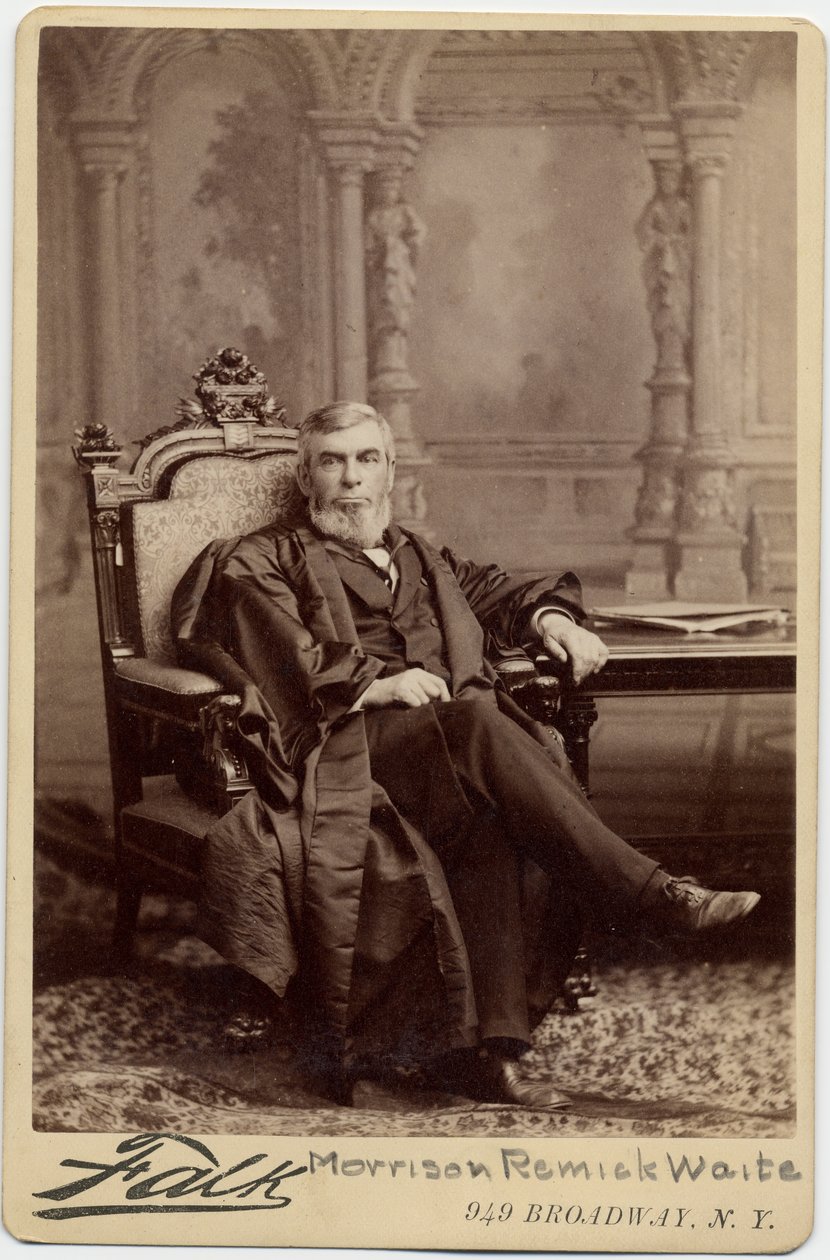 Remick Morrison Waite（1816-88），美国首席大法官;摄影：Benjamin Falk，纽约（蛋白照片） 作者 美国摄影师