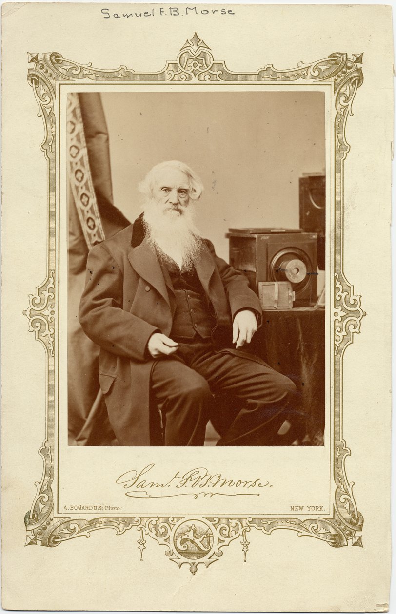 Samuel Finlay Breese Morse（1791-1872），美国画家，单线电报和摩尔斯电码的发明者;摄影：A Bogardus，纽约（蛋白照片） 作者 美国摄影师