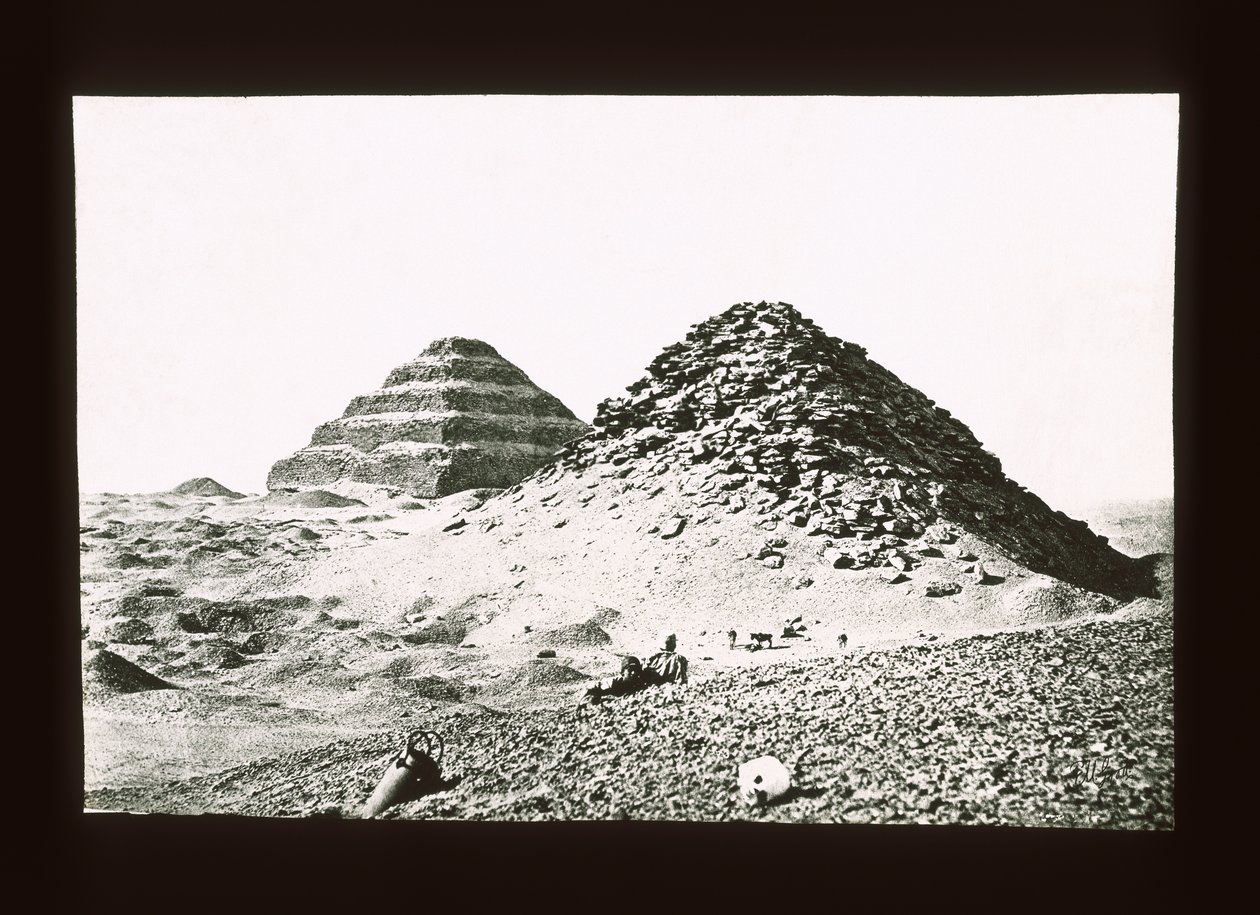 阶梯金字塔，Sakkara，第3王朝（灯笼幻灯片） 作者 美国摄影师