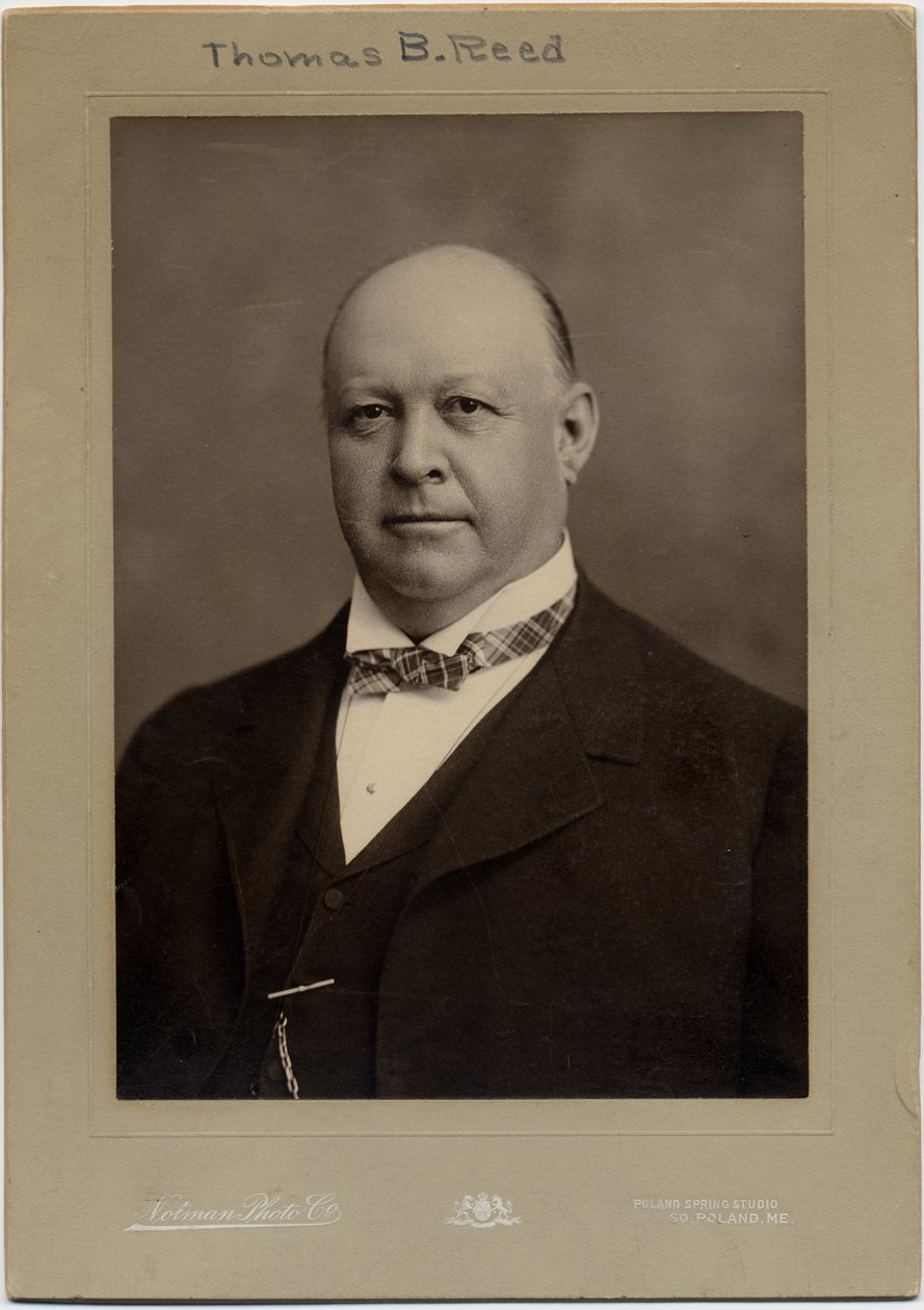 Thomas Brackett Reed（1839-1902），美国政治家;摄影：Notman Photography Co.（溴化银印刷） 作者 美国摄影师