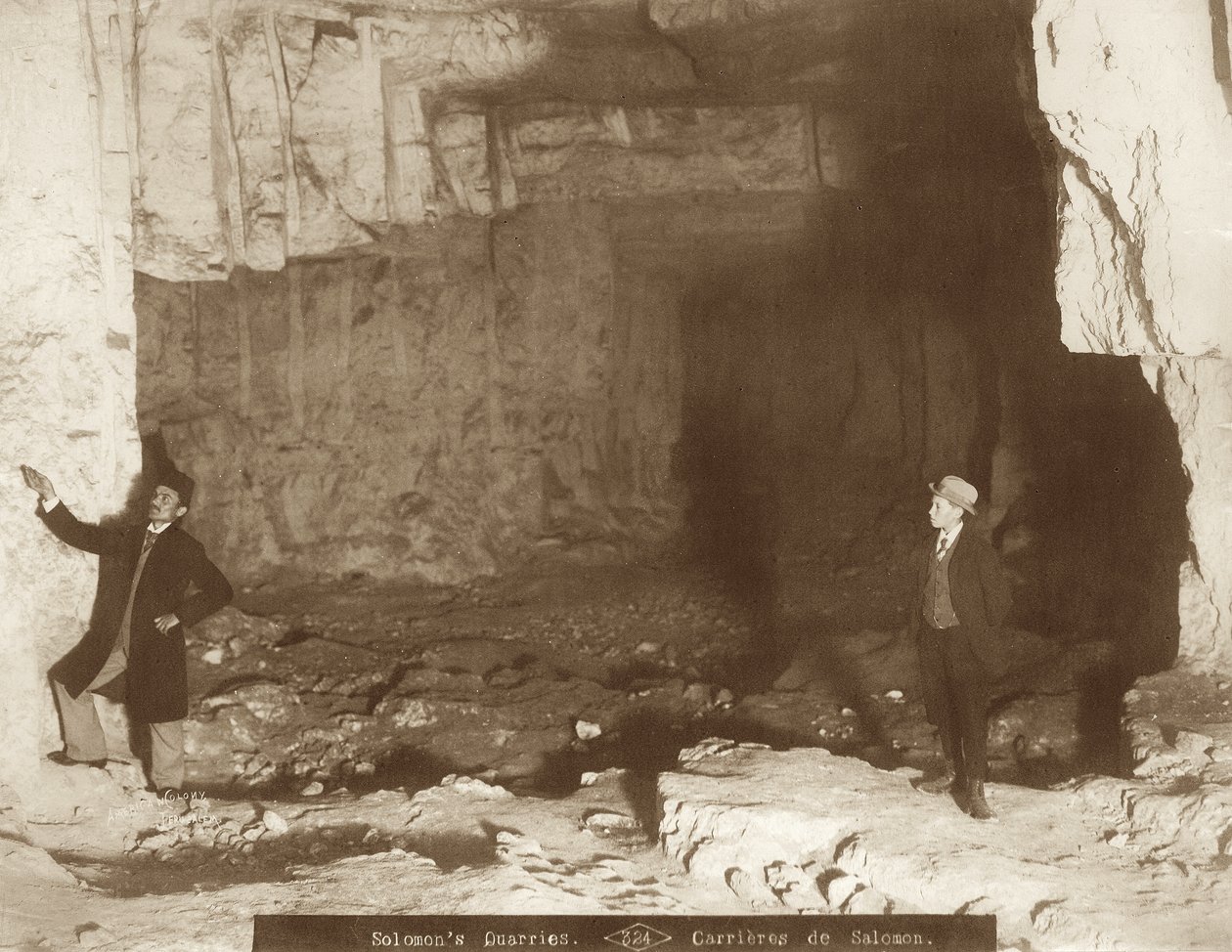 Zedekiahs洞，耶路撒冷，1898-1911 作者 美国摄影师
