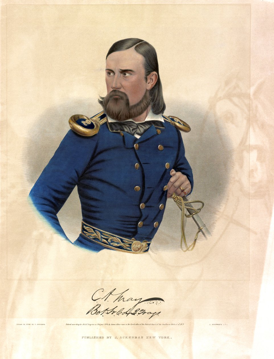 CA May，pub。 1848年（彩色ithograph） 作者 美国学校