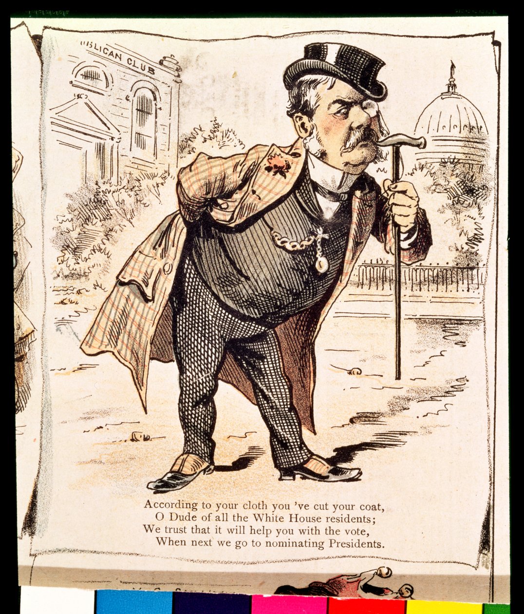 切斯特艾伦亚瑟的漫画，c.1883 作者 美国学校