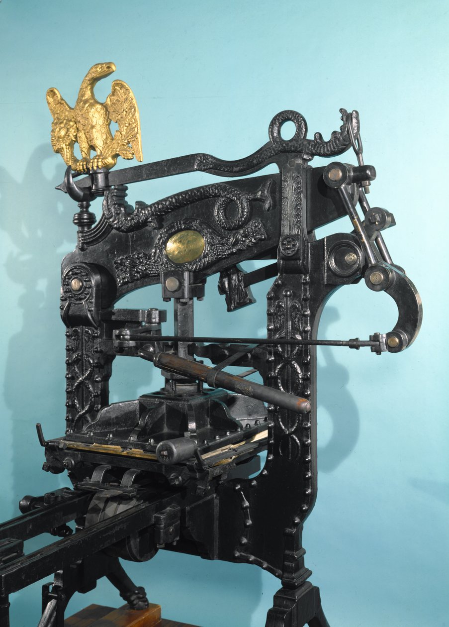 哥伦比亚印刷机，由Clymer和Dixon制造，1837年（铁）（另见3200） 作者 美国学校