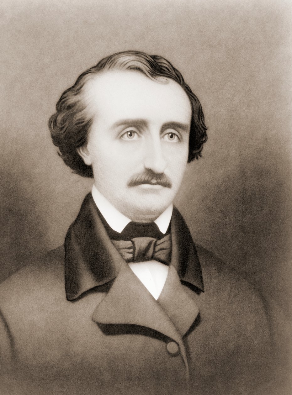 Edgar Allen Poe，经过19世纪的印刷 作者 美国学校