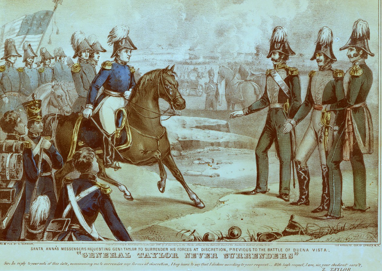 泰勒将军从未投降，1847年 作者 美国学校