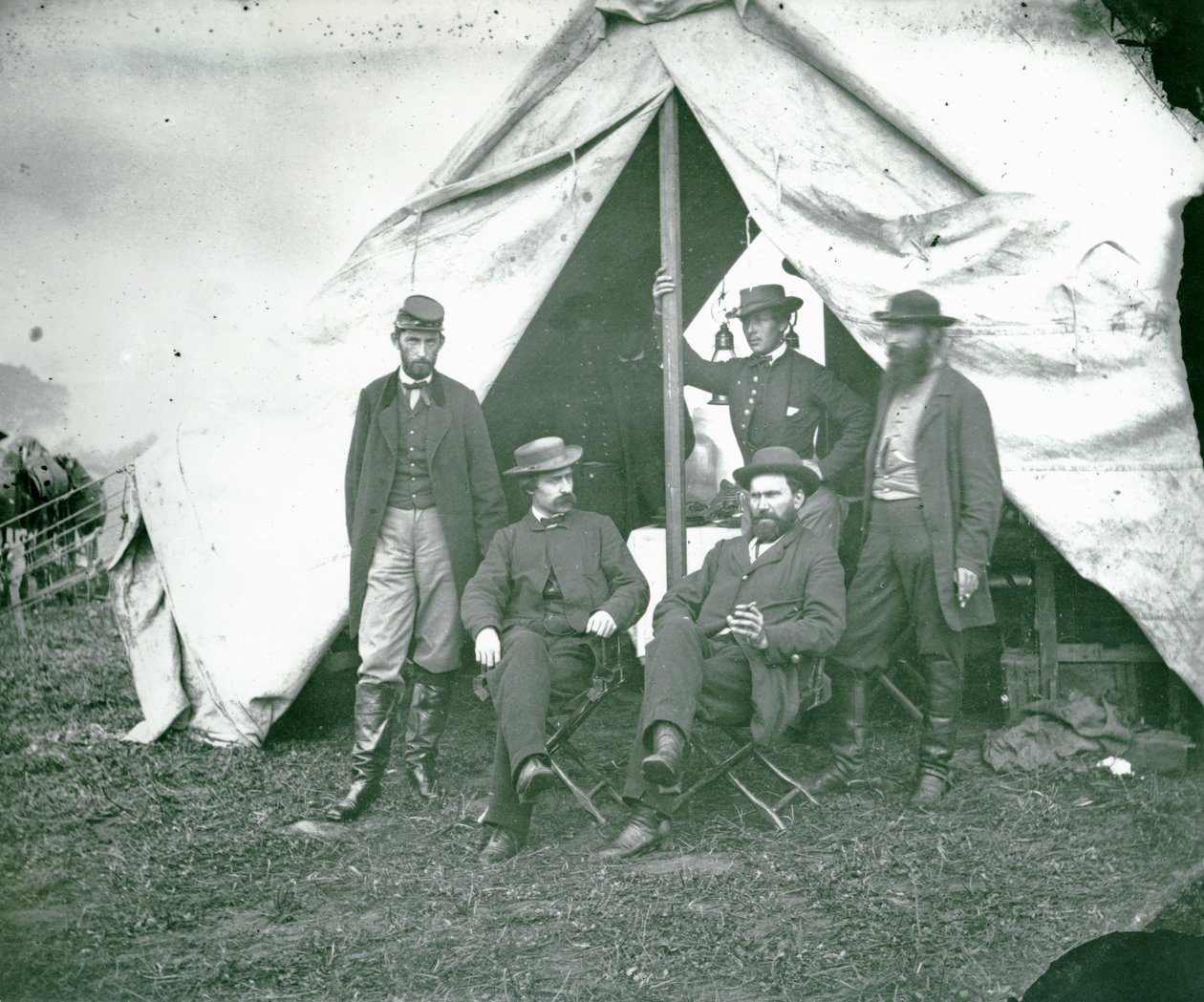 联盟映射器小组画象在Antietam，马里兰，1862年 作者 美国学校