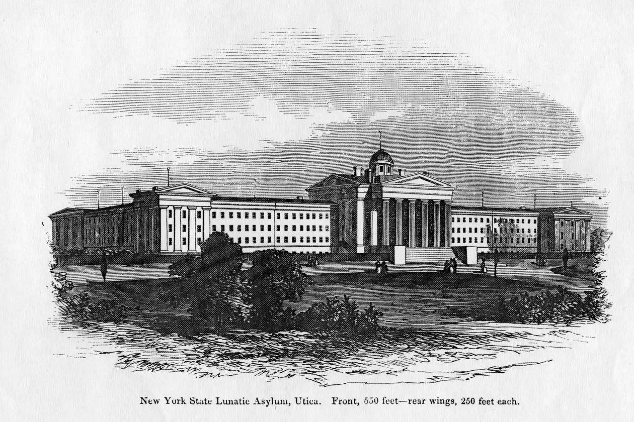 在尤蒂卡的纽约州Lunatic Asylum 作者 美国学校