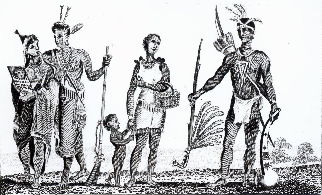 北美印第安人，酒吧。作者：理查德菲利普斯，1806年 作者 美国学校