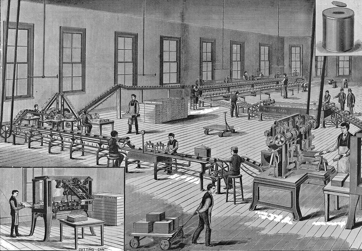 诺顿改进的锡罐自动机械，c.1901 作者 美国学校
