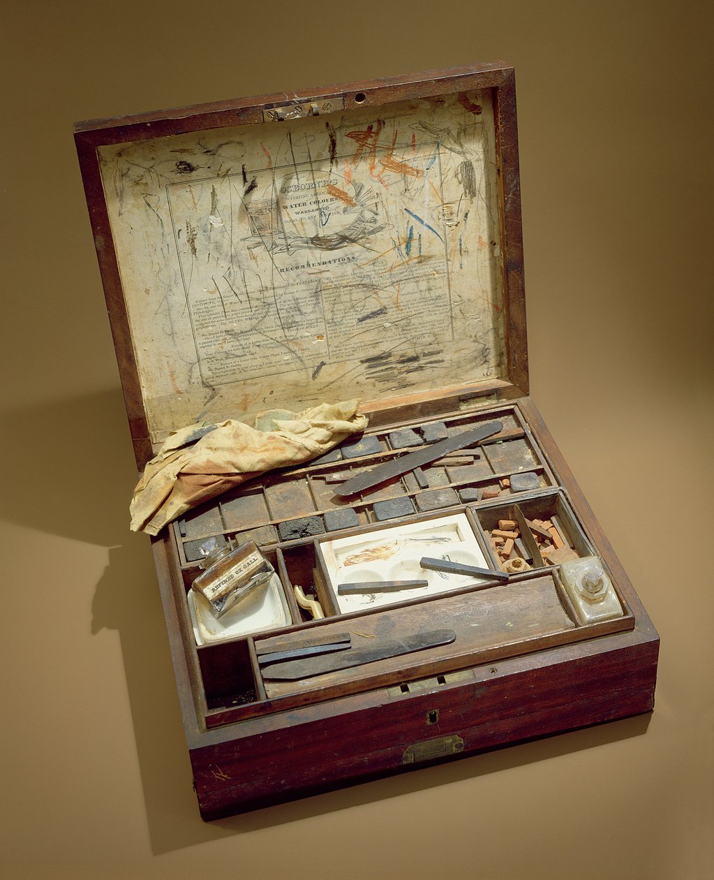 John James Audubon的绘画箱（1785-1851） 作者 美国学校