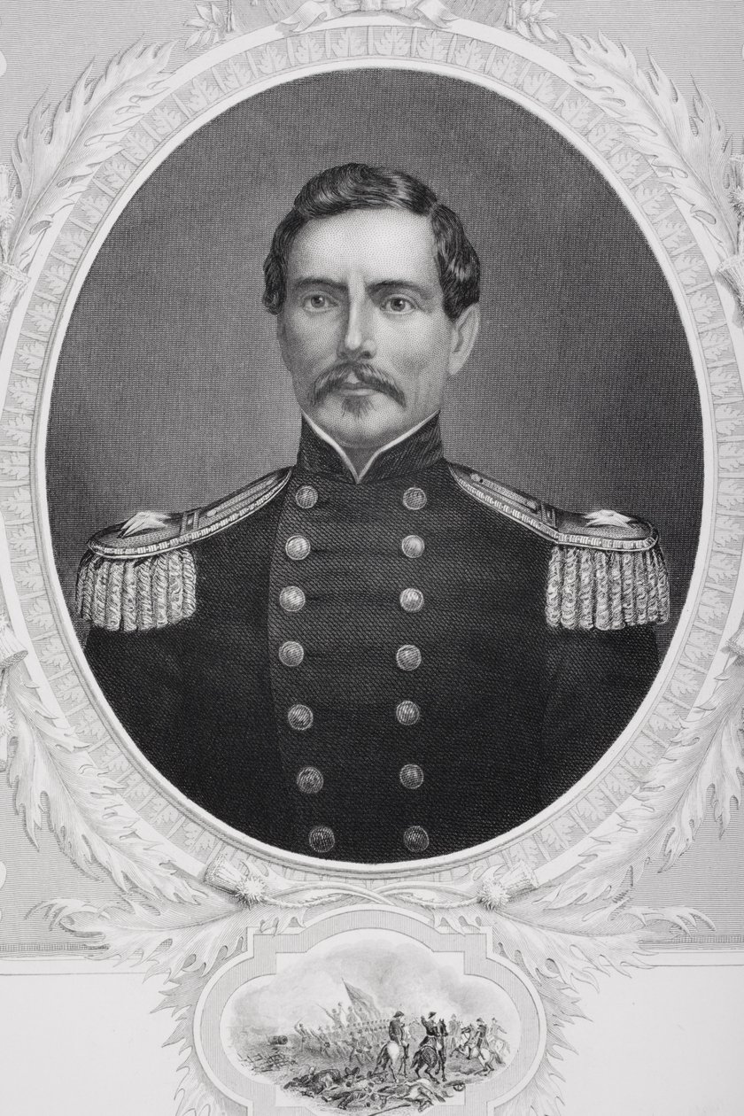 Pierre Gustave将军Beauregard将军的肖像（1818-93） 作者 美国学校