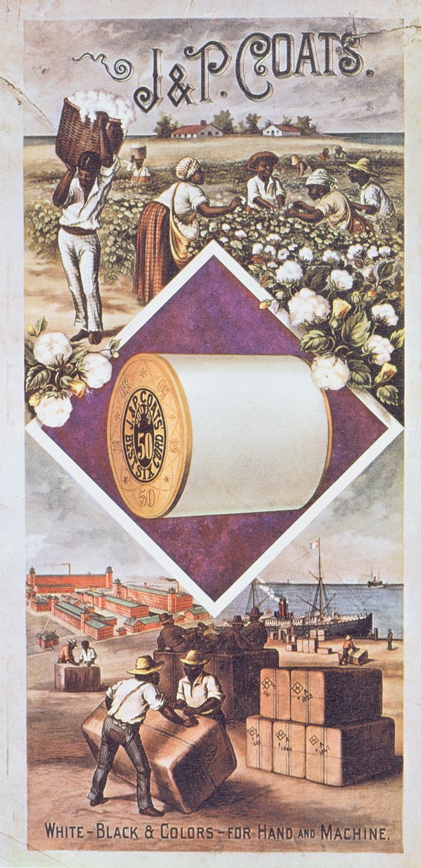 海报广告&39;JundP Coats&39;棉花c.1850 作者 美国学校