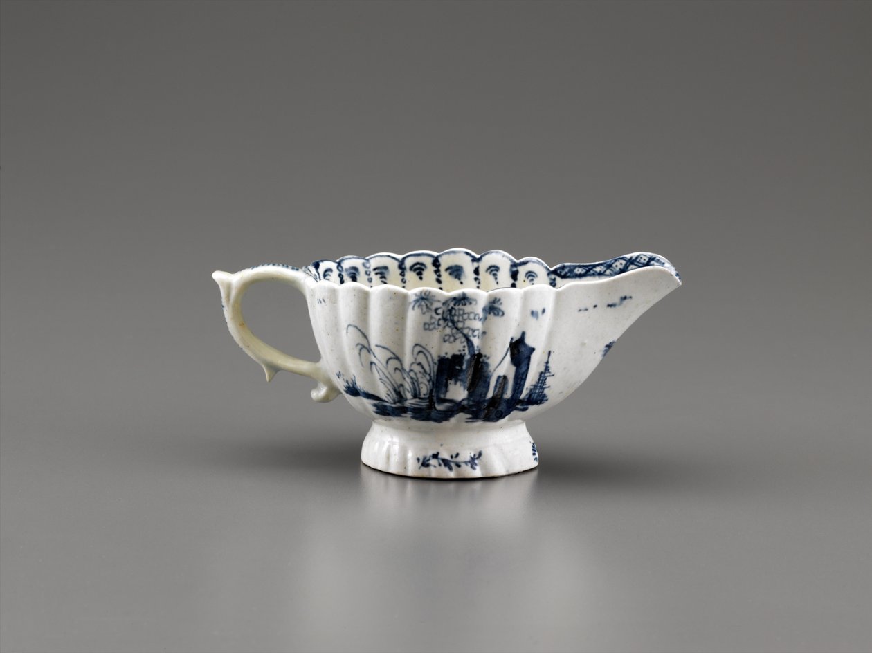 酱油船，来自中国制造厂，Gousse Bonnin＆GA Morris，1770-72（软膏瓷） 作者 美国学校