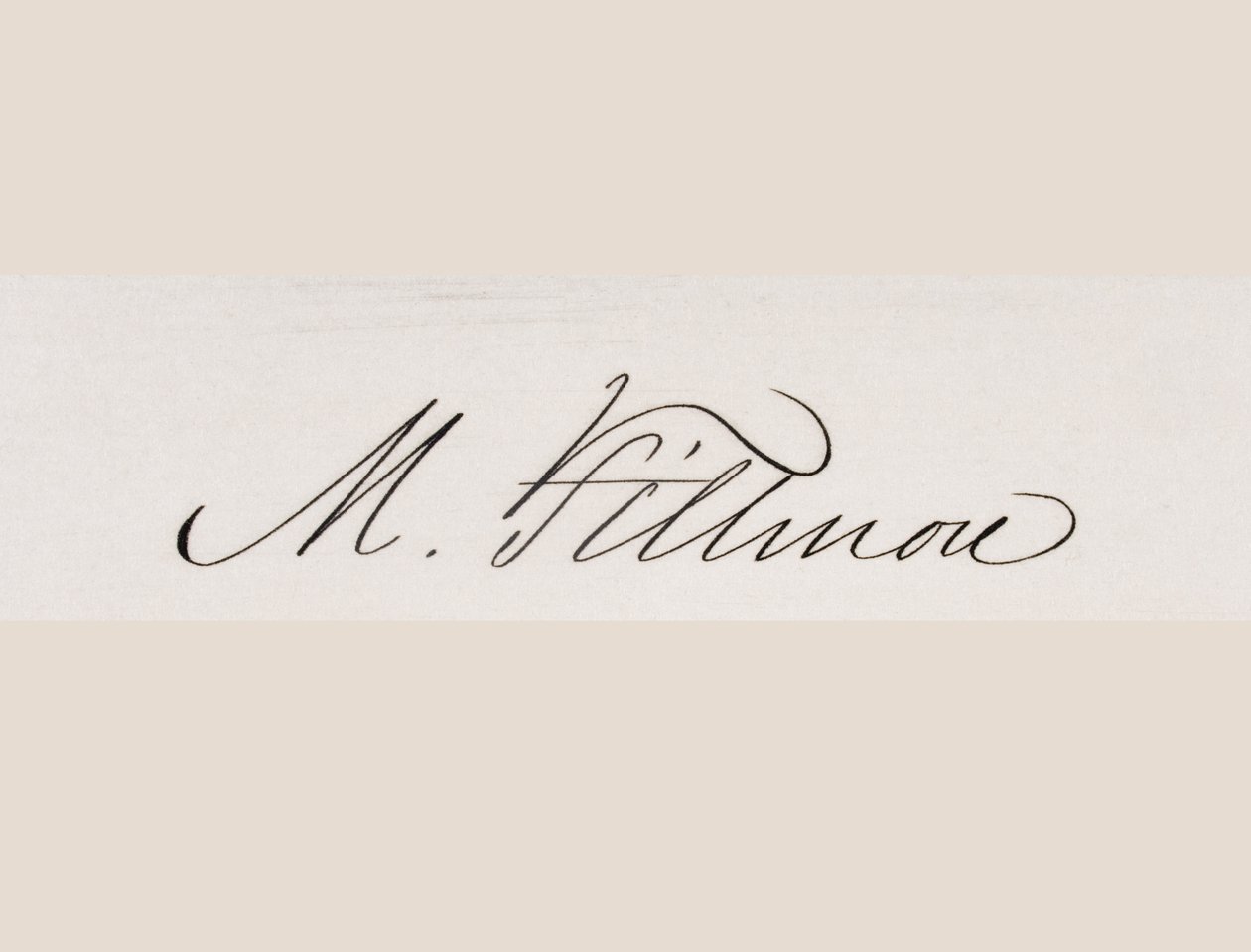 Millard Fillmore的签名 作者 美国学校
