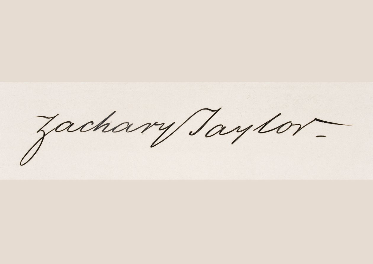 Zachary Taylor的签名 作者 美国学校