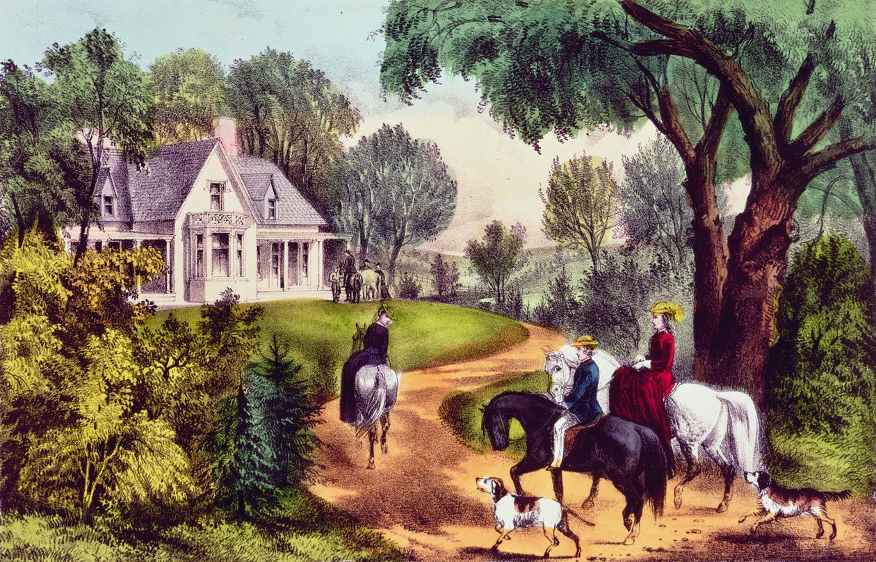 Nathaniel Currier（1813-88）和James Merritt Ives（1824-95）出版的“夏天” 作者 美国学校
