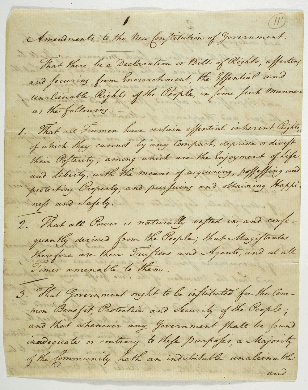 人权法案，1789年在联邦大厅签署的副本（纸上墨水） 作者 美国学校