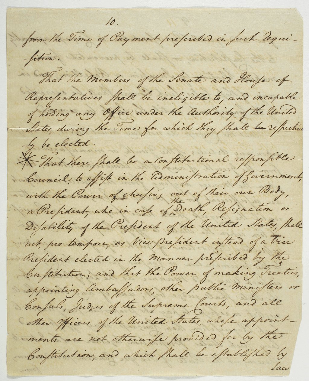 人权法案，1789年在联邦大厅签署的副本（纸上墨水） 作者 美国学校