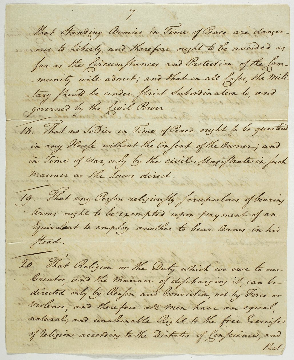 人权法案，1789年在联邦大厅签署的副本（纸上墨水） 作者 美国学校