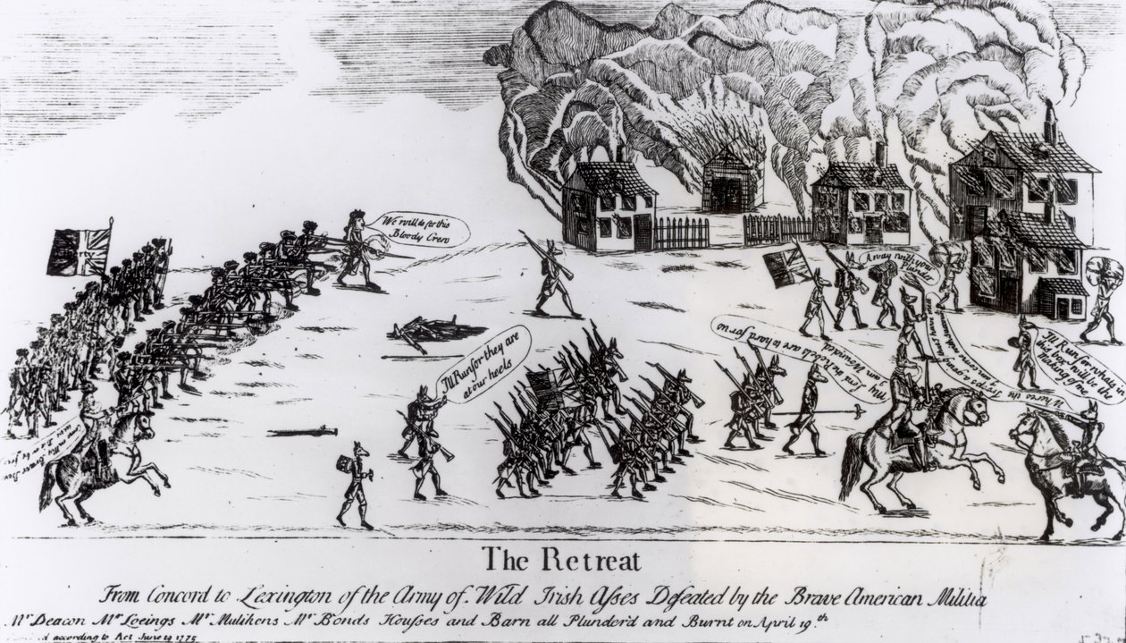 The Retreat，1775年出版 作者 美国学校