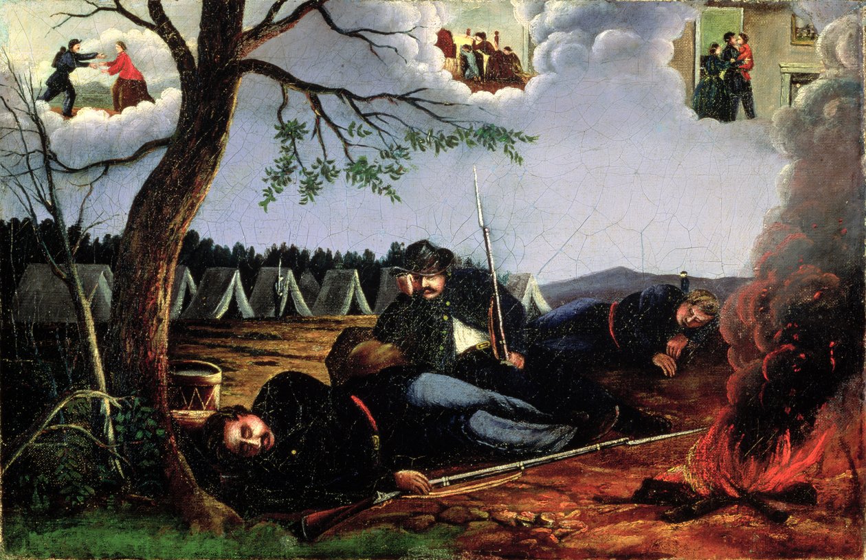 士兵梦，1865年 作者 美国学校